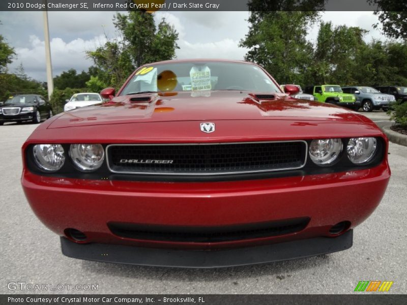 Inferno Red Crystal Pearl / Dark Slate Gray 2010 Dodge Challenger SE