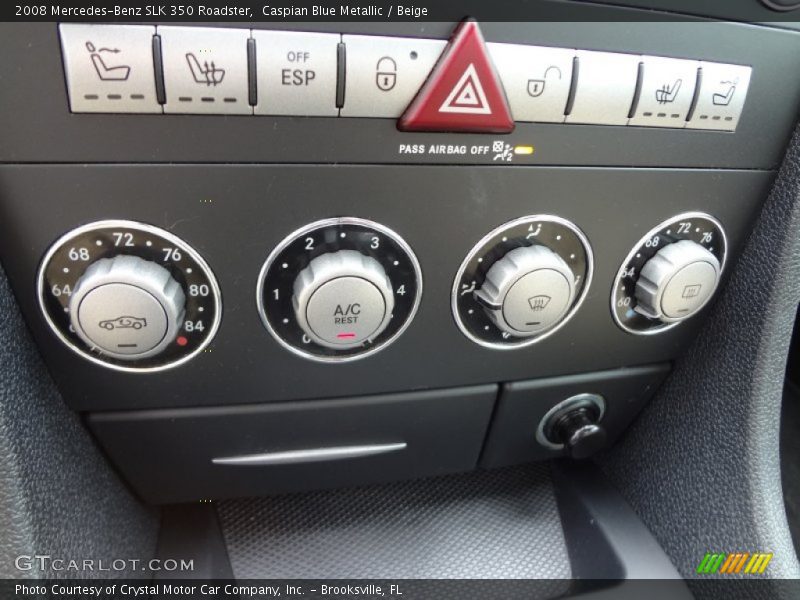 Controls of 2008 SLK 350 Roadster