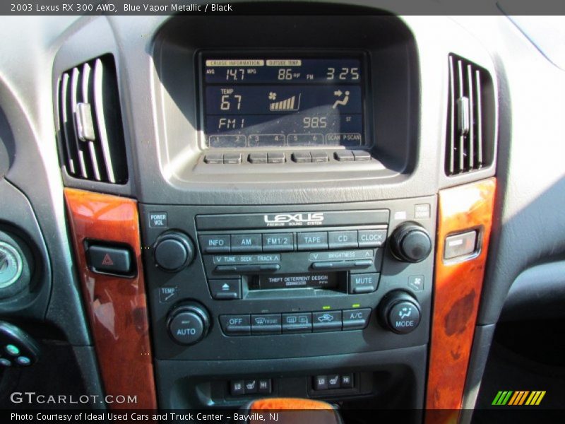 Blue Vapor Metallic / Black 2003 Lexus RX 300 AWD