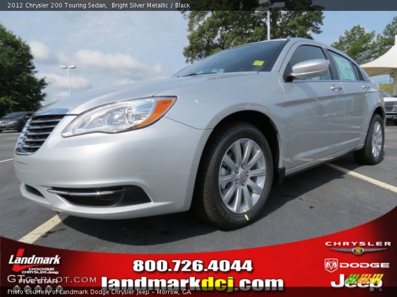 Bright Silver Metallic / Black 2012 Chrysler 200 Touring Sedan