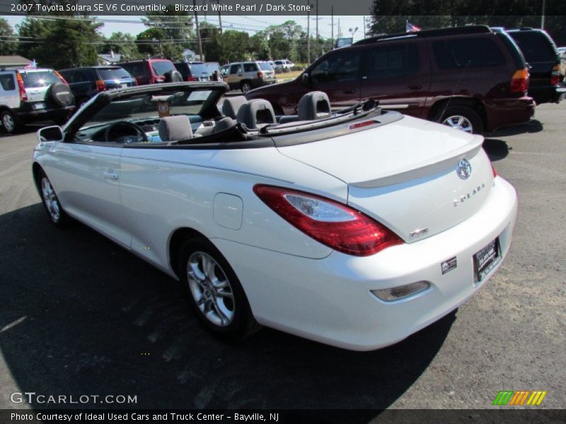 Blizzard White Pearl / Dark Stone 2007 Toyota Solara SE V6 Convertible