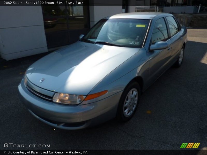 Silver Blue / Black 2002 Saturn L Series L200 Sedan