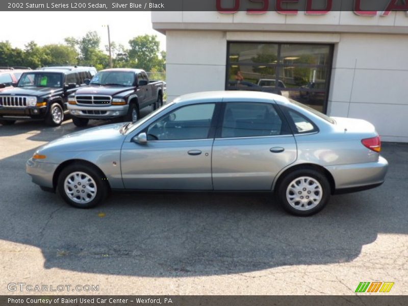 Silver Blue / Black 2002 Saturn L Series L200 Sedan