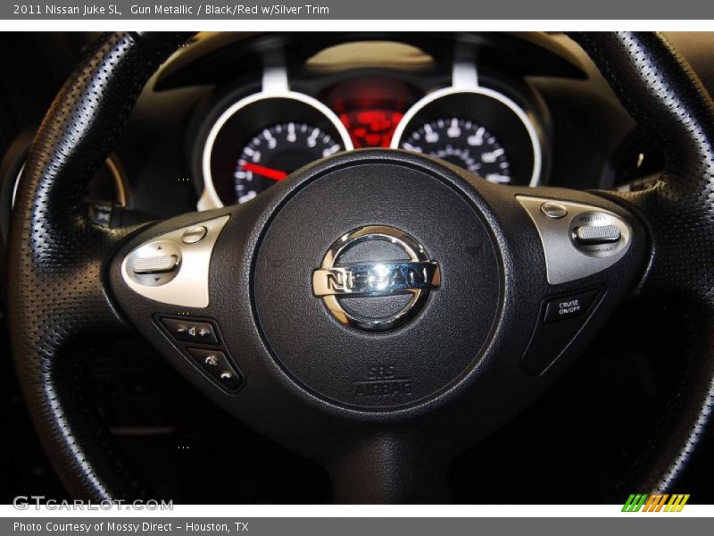 Gun Metallic / Black/Red w/Silver Trim 2011 Nissan Juke SL
