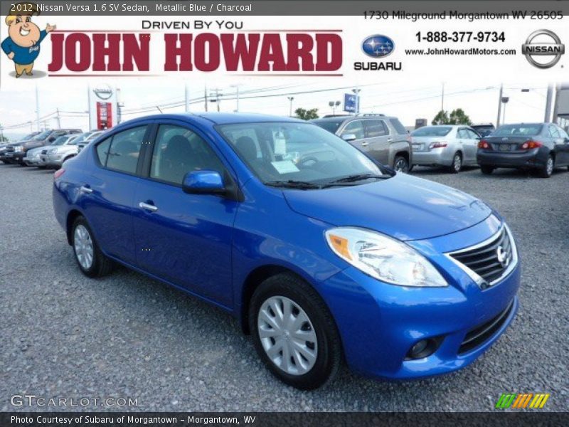 Metallic Blue / Charcoal 2012 Nissan Versa 1.6 SV Sedan