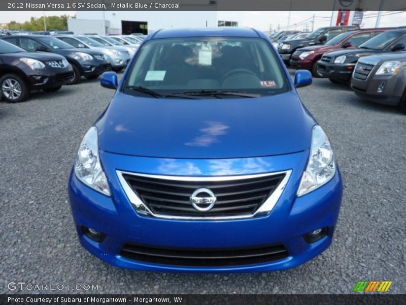 Metallic Blue / Charcoal 2012 Nissan Versa 1.6 SV Sedan