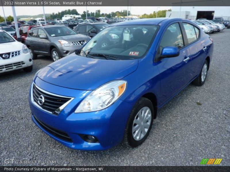 Metallic Blue / Charcoal 2012 Nissan Versa 1.6 SV Sedan