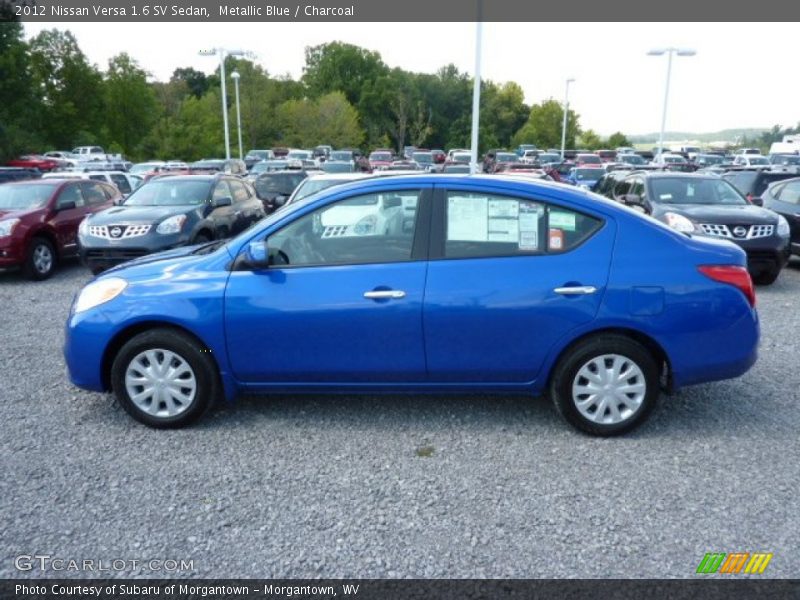 Metallic Blue / Charcoal 2012 Nissan Versa 1.6 SV Sedan