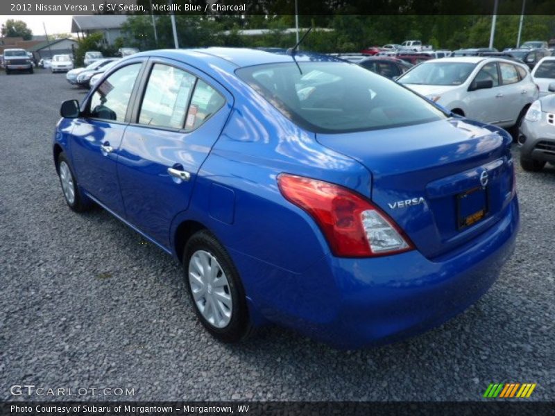 Metallic Blue / Charcoal 2012 Nissan Versa 1.6 SV Sedan