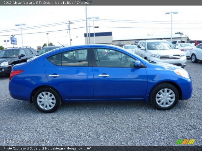 Metallic Blue / Charcoal 2012 Nissan Versa 1.6 SV Sedan