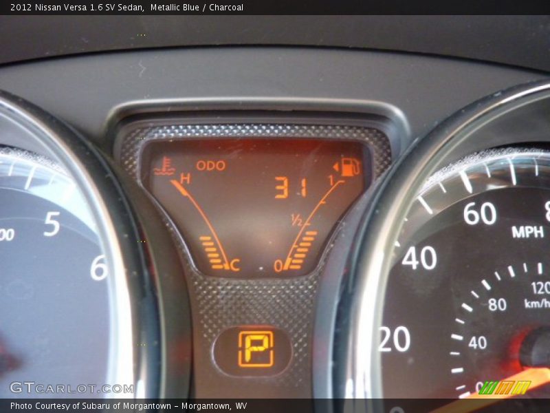 Metallic Blue / Charcoal 2012 Nissan Versa 1.6 SV Sedan