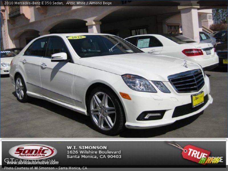 Arctic White / Almond Beige 2010 Mercedes-Benz E 350 Sedan