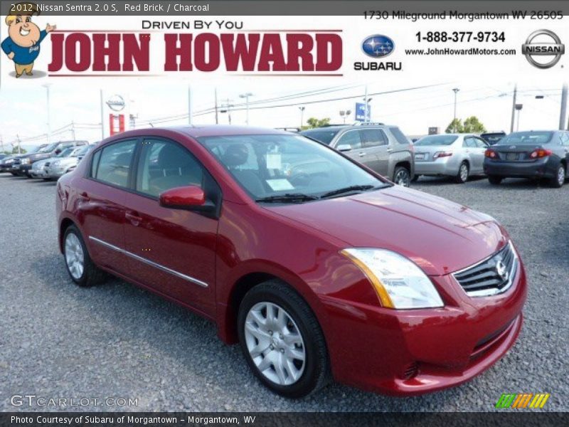 Red Brick / Charcoal 2012 Nissan Sentra 2.0 S