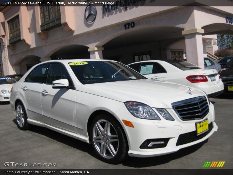 Arctic White / Almond Beige 2010 Mercedes-Benz E 350 Sedan