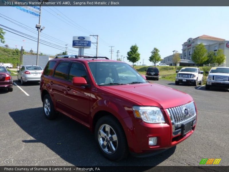 Sangria Red Metallic / Black 2011 Mercury Mariner Premier V6 AWD