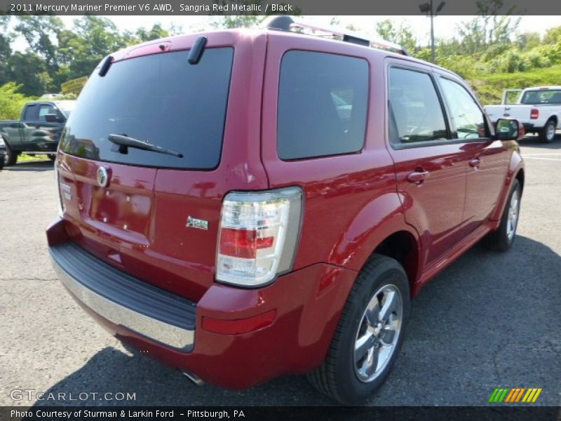 Sangria Red Metallic / Black 2011 Mercury Mariner Premier V6 AWD