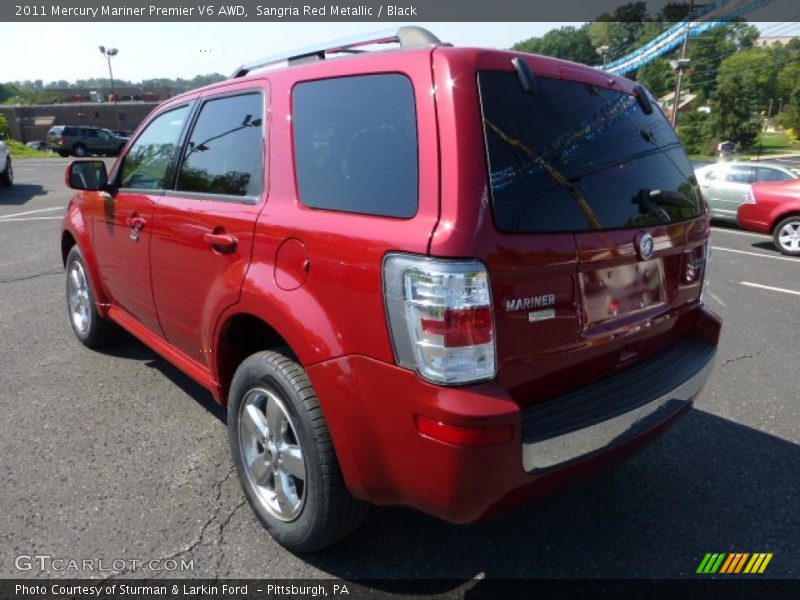 Sangria Red Metallic / Black 2011 Mercury Mariner Premier V6 AWD