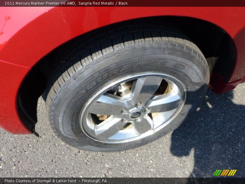 Sangria Red Metallic / Black 2011 Mercury Mariner Premier V6 AWD