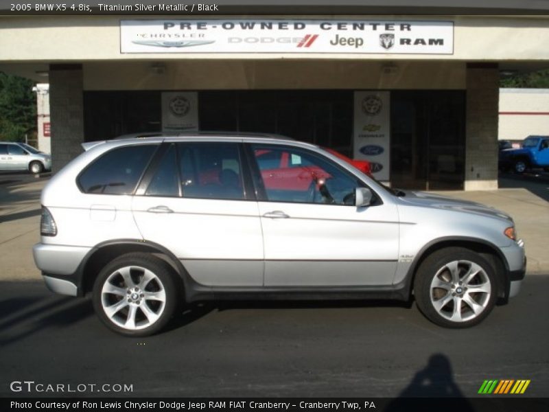 Titanium Silver Metallic / Black 2005 BMW X5 4.8is