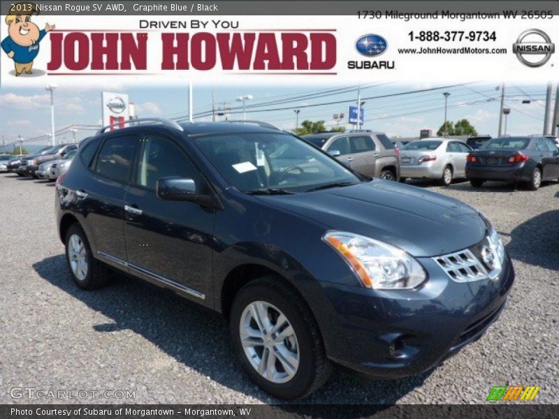 Graphite Blue / Black 2013 Nissan Rogue SV AWD
