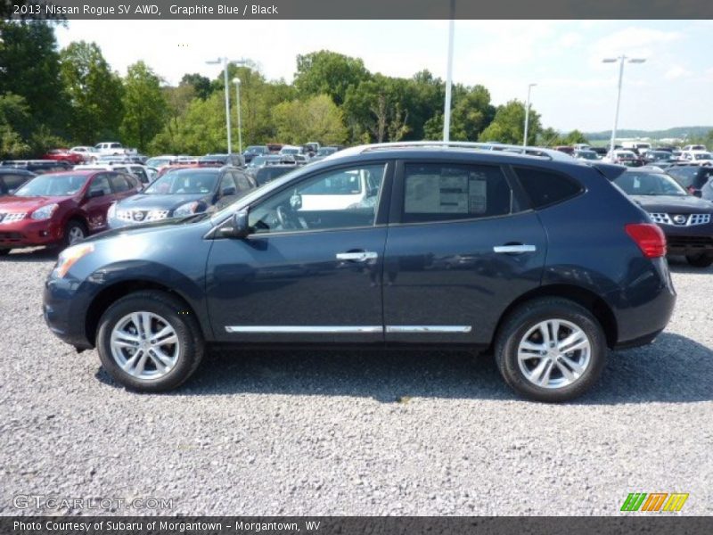 Graphite Blue / Black 2013 Nissan Rogue SV AWD