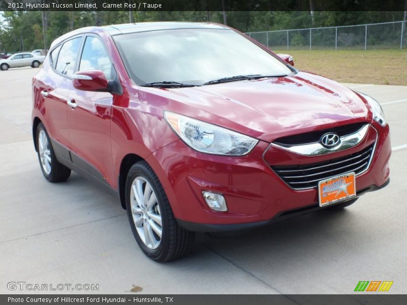 Garnet Red / Taupe 2012 Hyundai Tucson Limited