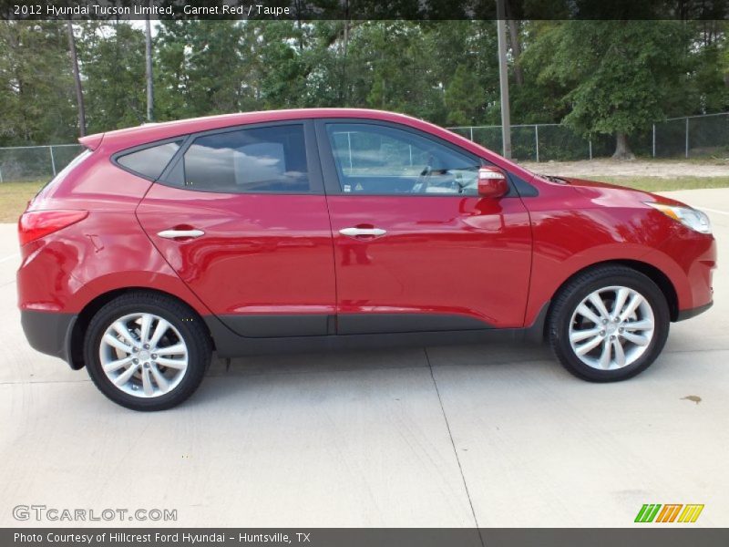 Garnet Red / Taupe 2012 Hyundai Tucson Limited