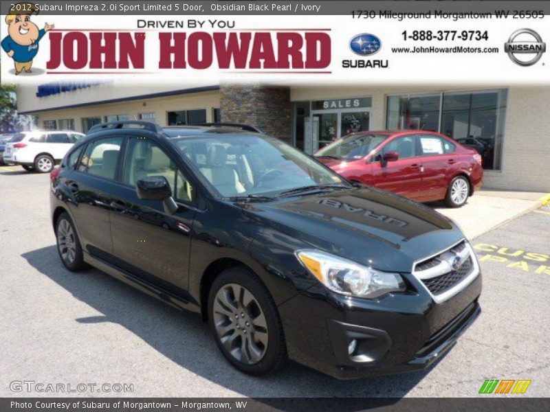 Obsidian Black Pearl / Ivory 2012 Subaru Impreza 2.0i Sport Limited 5 Door