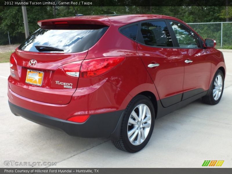 Garnet Red / Taupe 2012 Hyundai Tucson Limited