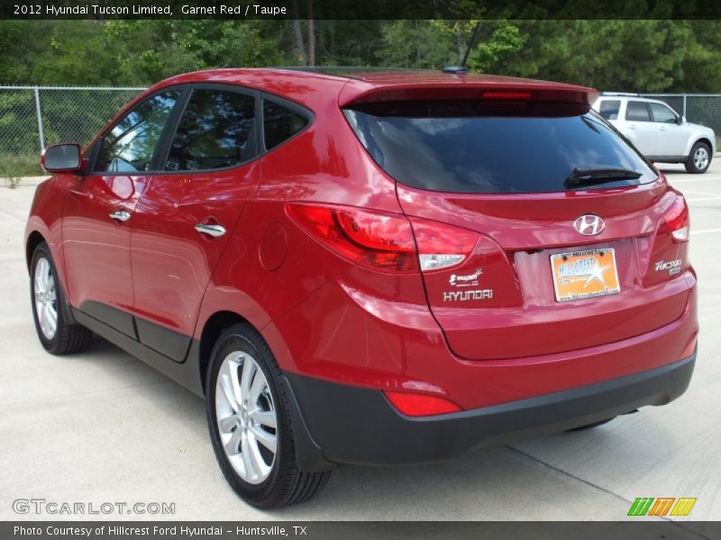 Garnet Red / Taupe 2012 Hyundai Tucson Limited