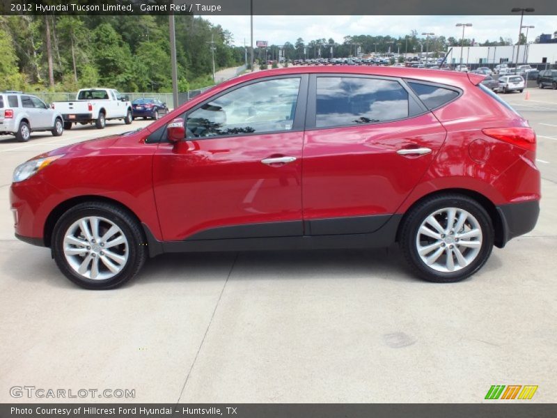 Garnet Red / Taupe 2012 Hyundai Tucson Limited