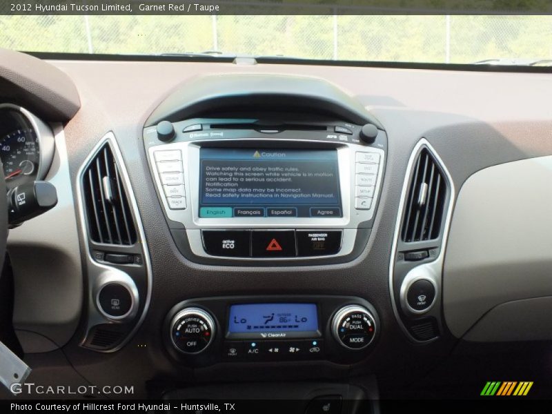 Garnet Red / Taupe 2012 Hyundai Tucson Limited