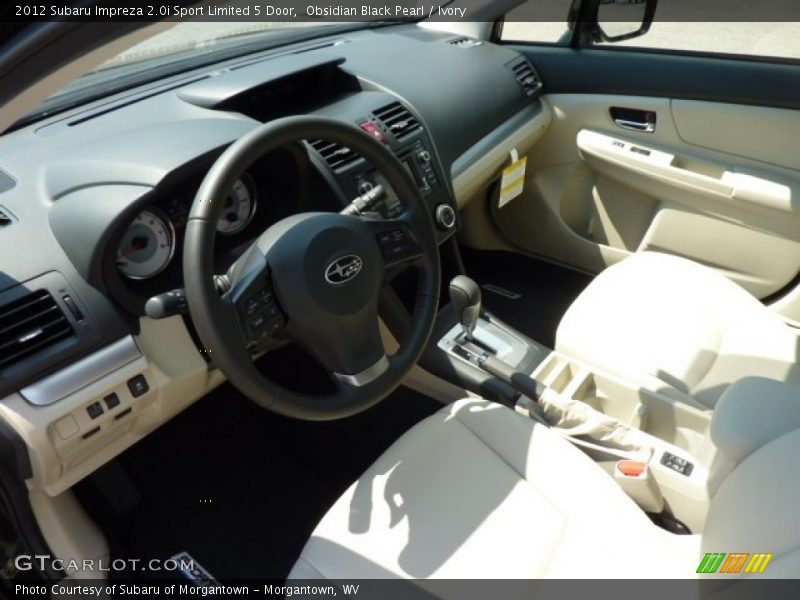 Obsidian Black Pearl / Ivory 2012 Subaru Impreza 2.0i Sport Limited 5 Door