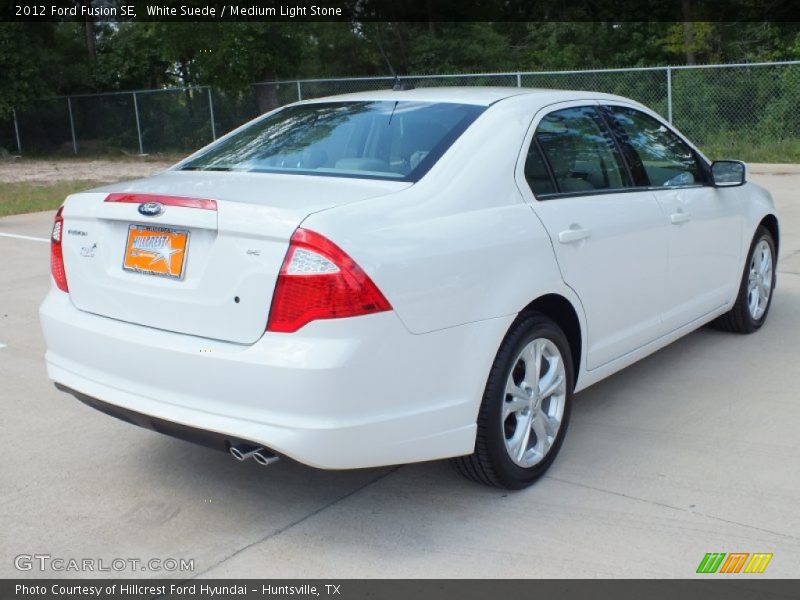 White Suede / Medium Light Stone 2012 Ford Fusion SE