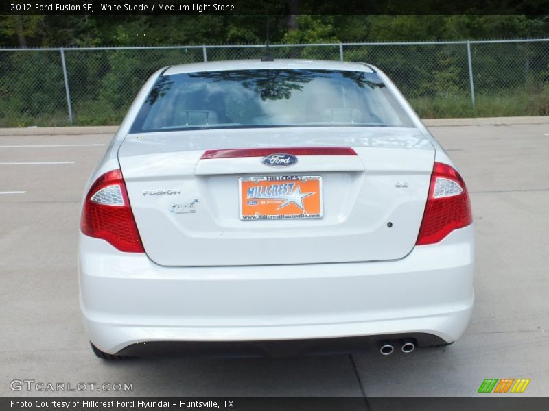 White Suede / Medium Light Stone 2012 Ford Fusion SE