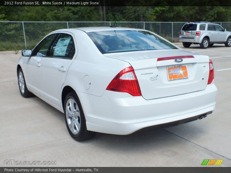 White Suede / Medium Light Stone 2012 Ford Fusion SE