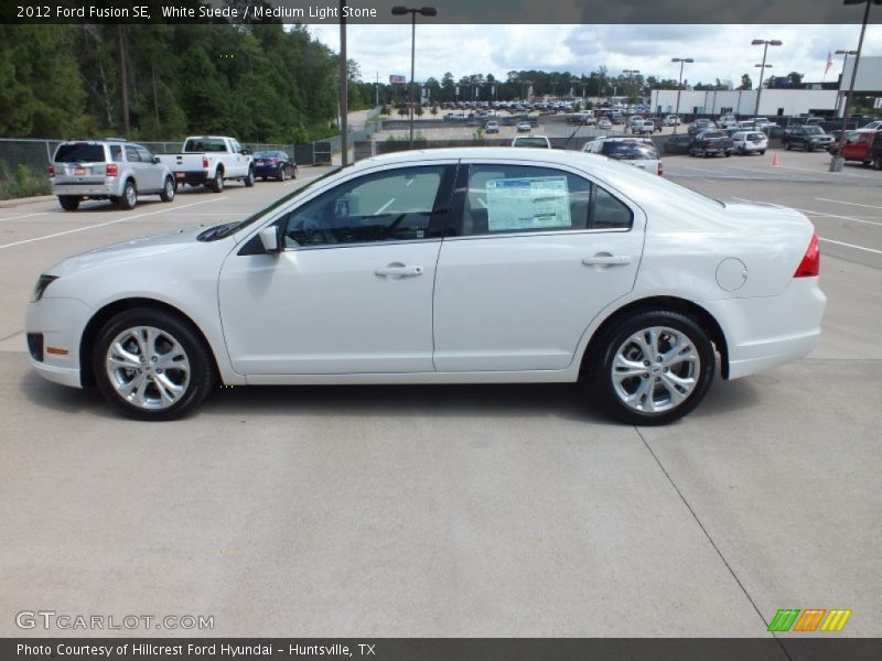 White Suede / Medium Light Stone 2012 Ford Fusion SE