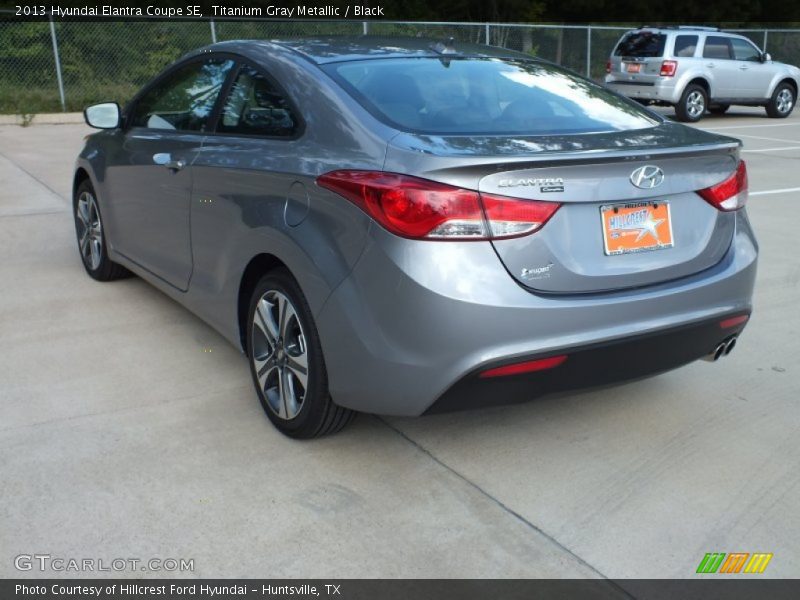 Titanium Gray Metallic / Black 2013 Hyundai Elantra Coupe SE