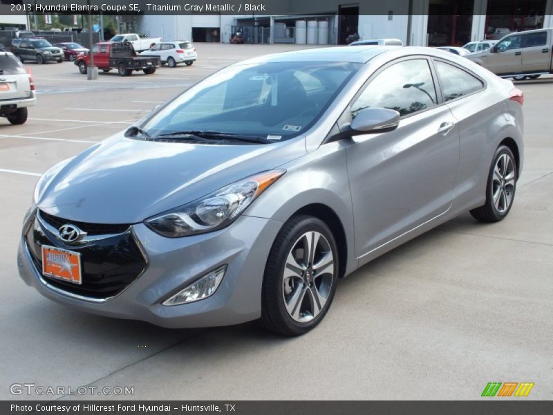 Titanium Gray Metallic / Black 2013 Hyundai Elantra Coupe SE