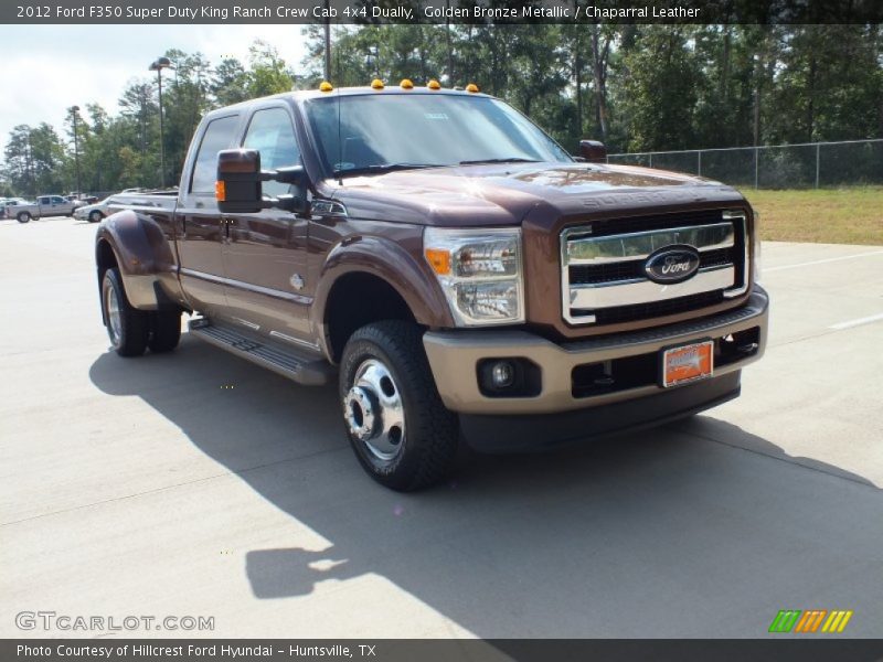 Golden Bronze Metallic / Chaparral Leather 2012 Ford F350 Super Duty King Ranch Crew Cab 4x4 Dually