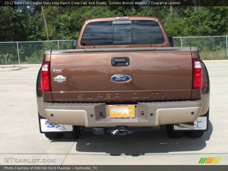 Golden Bronze Metallic / Chaparral Leather 2012 Ford F350 Super Duty King Ranch Crew Cab 4x4 Dually