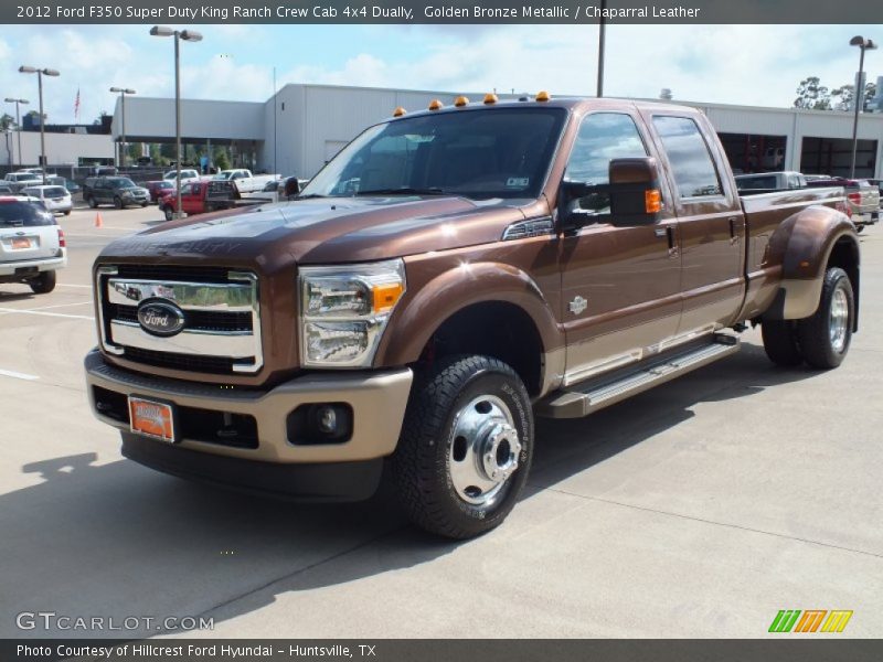 Golden Bronze Metallic / Chaparral Leather 2012 Ford F350 Super Duty King Ranch Crew Cab 4x4 Dually