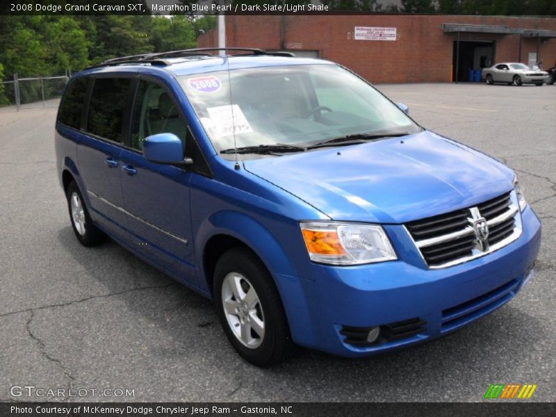 Marathon Blue Pearl / Dark Slate/Light Shale 2008 Dodge Grand Caravan SXT