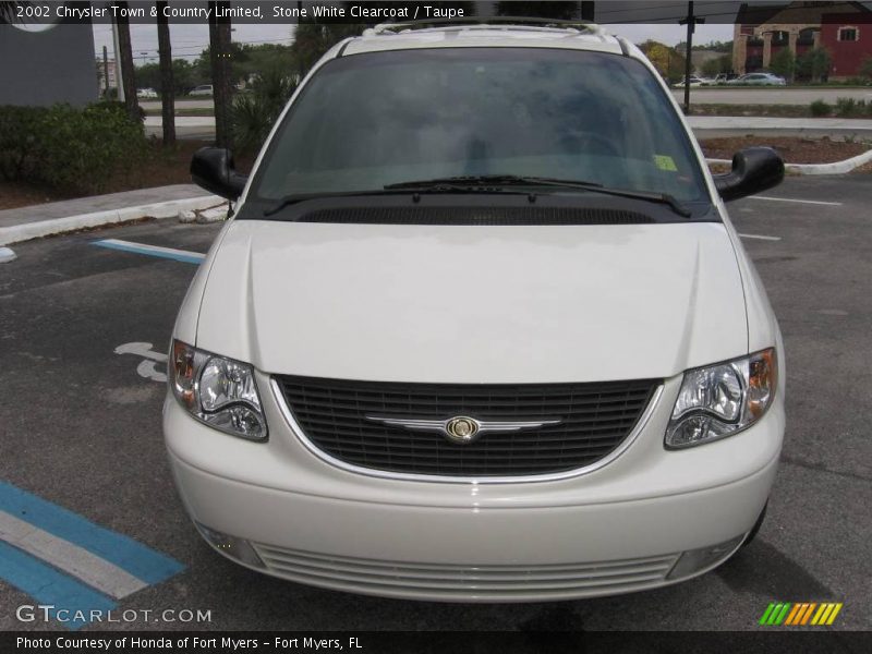 Stone White Clearcoat / Taupe 2002 Chrysler Town & Country Limited