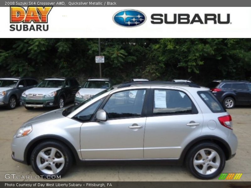Quicksilver Metallic / Black 2008 Suzuki SX4 Crossover AWD