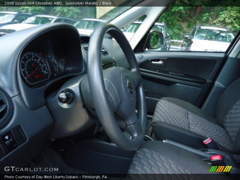 Quicksilver Metallic / Black 2008 Suzuki SX4 Crossover AWD