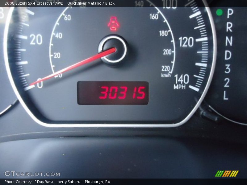 Quicksilver Metallic / Black 2008 Suzuki SX4 Crossover AWD