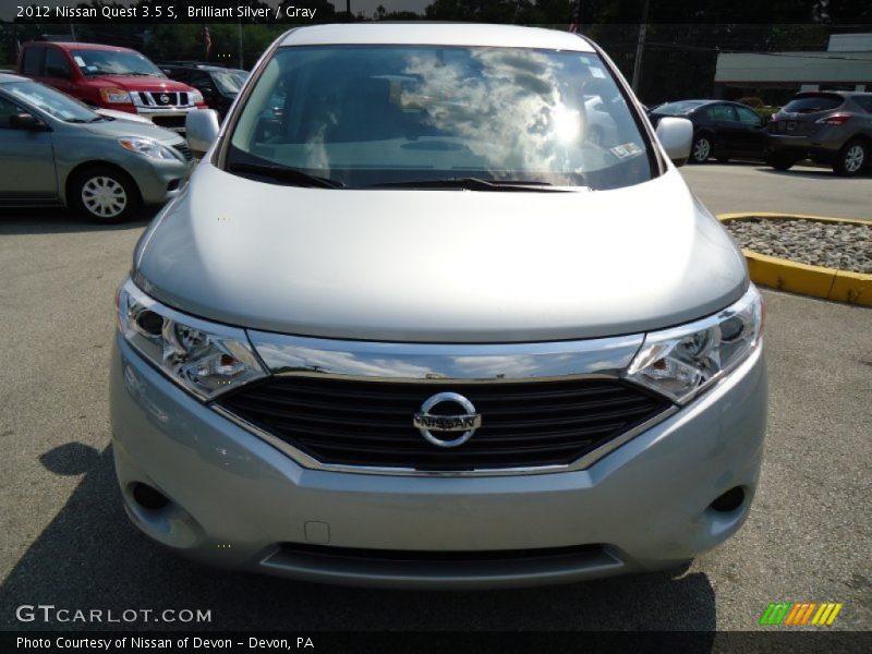 Brilliant Silver / Gray 2012 Nissan Quest 3.5 S