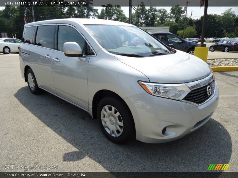 Brilliant Silver / Gray 2012 Nissan Quest 3.5 S