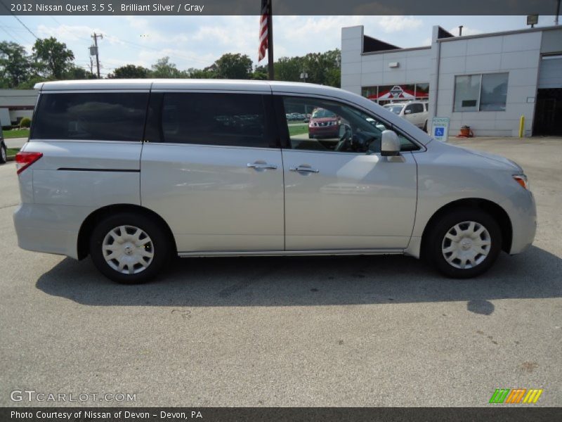Brilliant Silver / Gray 2012 Nissan Quest 3.5 S